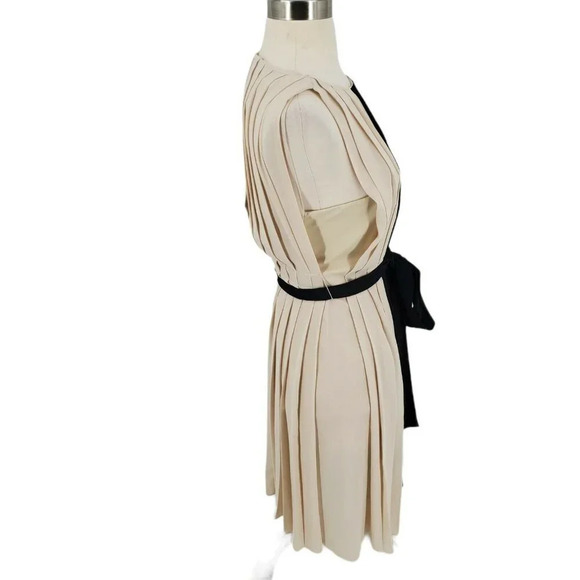 L’AGENCE Pleated Crepe Sleeveless Dress sz 2 - Picture 3 of 11